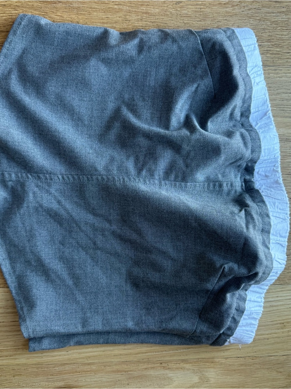 Zara strapless grey and white top, zipper closure